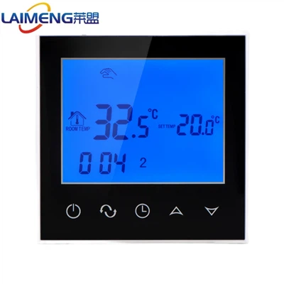 Termostato programable digital con pantalla táctil y estera calefactora